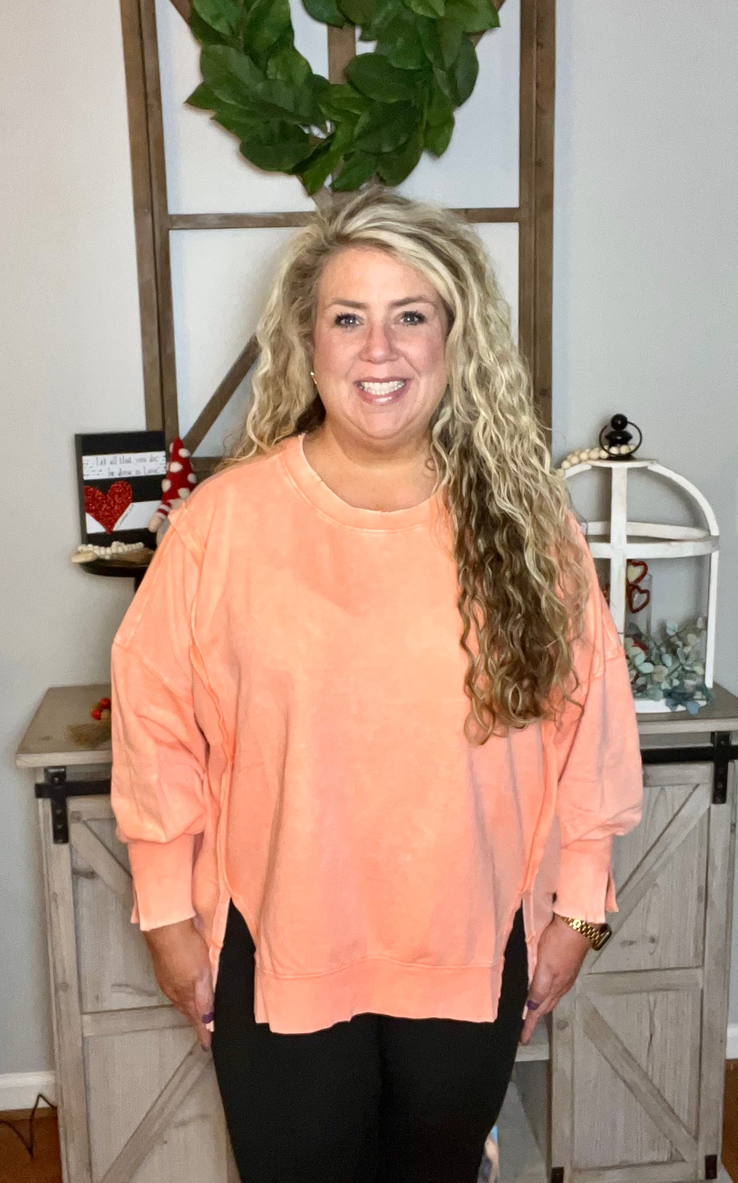 Acid Wash Oversize Sweatshirt