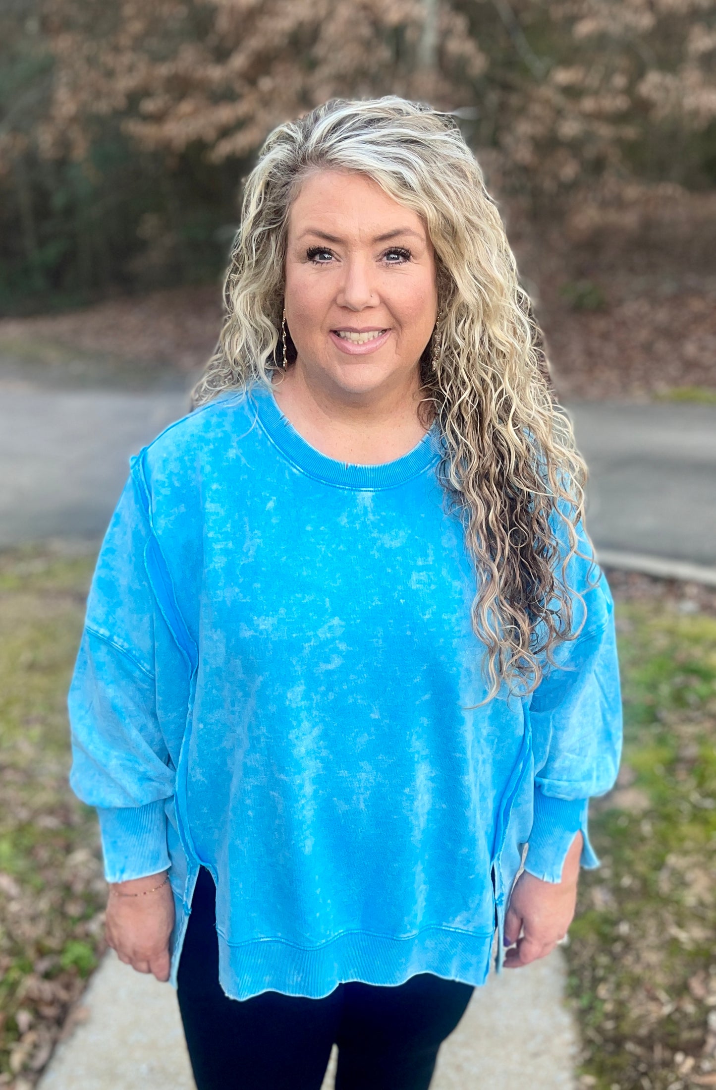 Acid Wash Oversize Sweatshirt