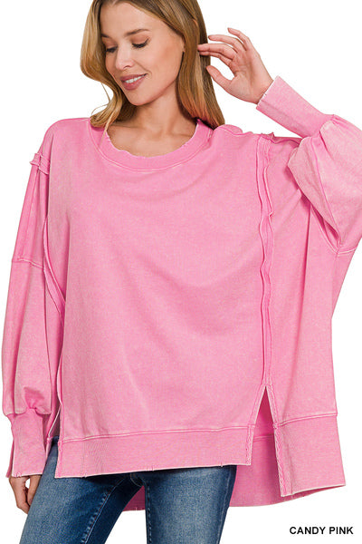 Acid Wash Oversize Sweatshirt