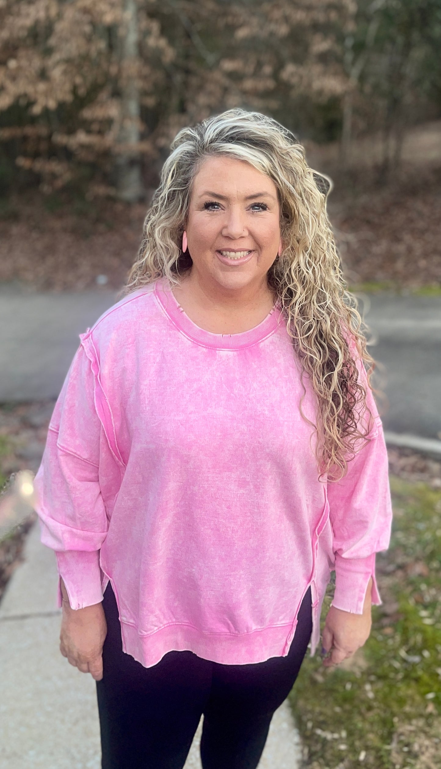 Acid Wash Oversize Sweatshirt