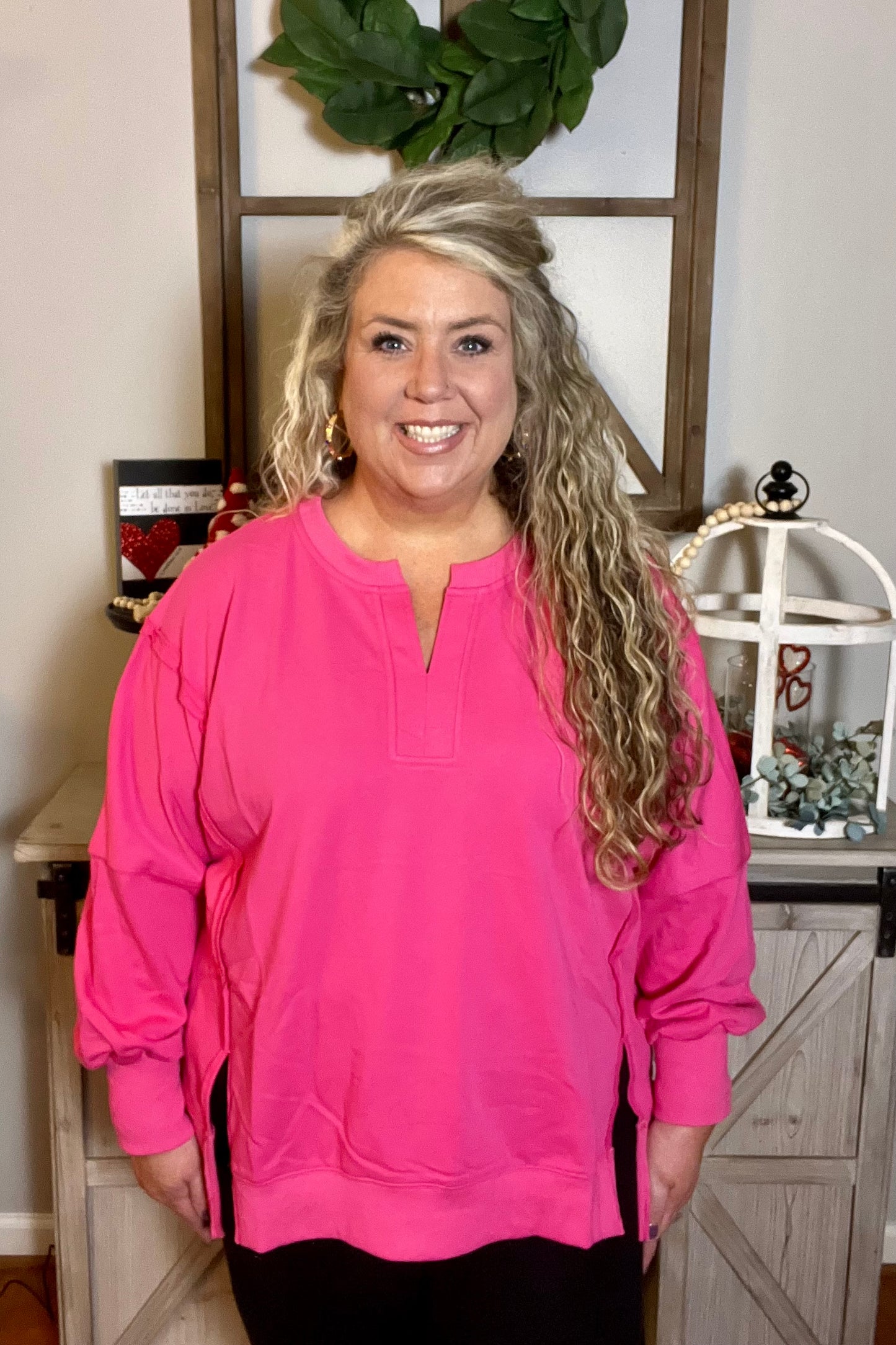 Pink Oversize Sweatshirt