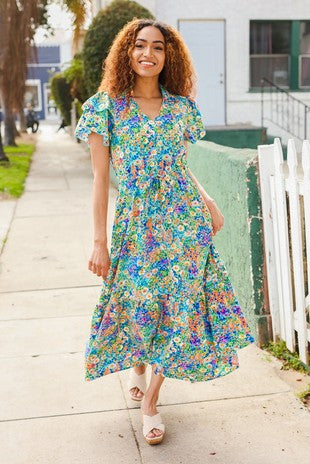 Blue Floral Dress