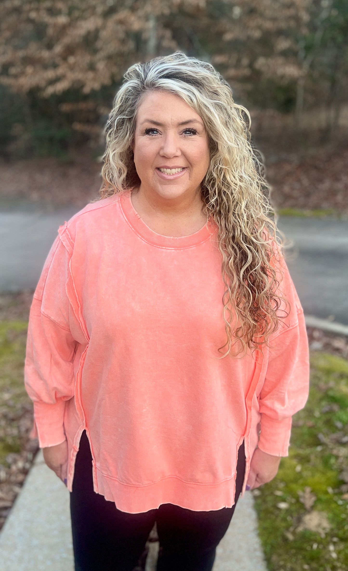 Acid Wash Oversize Sweatshirt