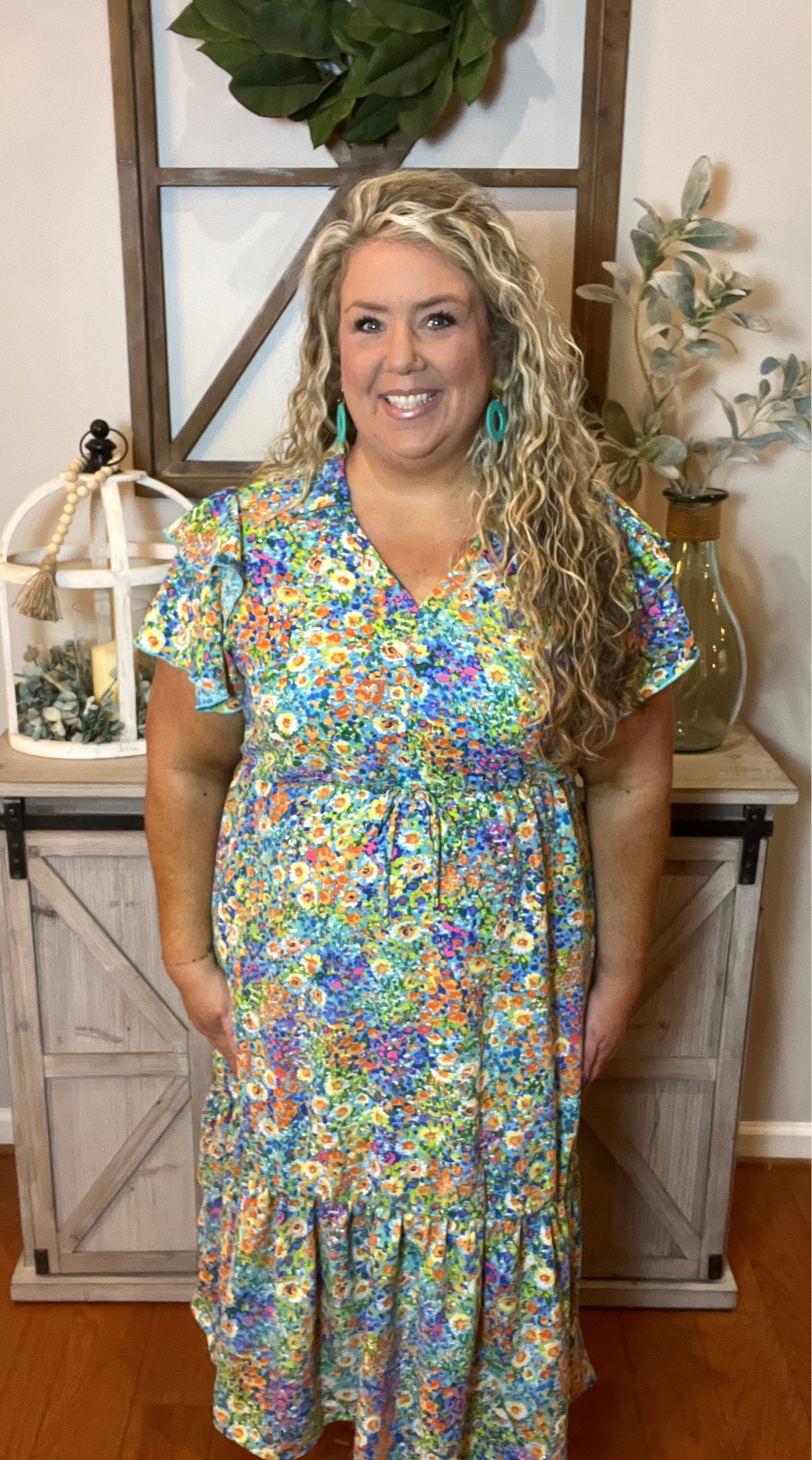 Blue Floral Dress