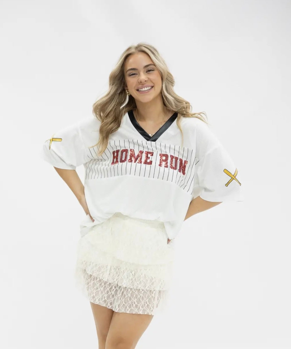 Sequin Home Run Top