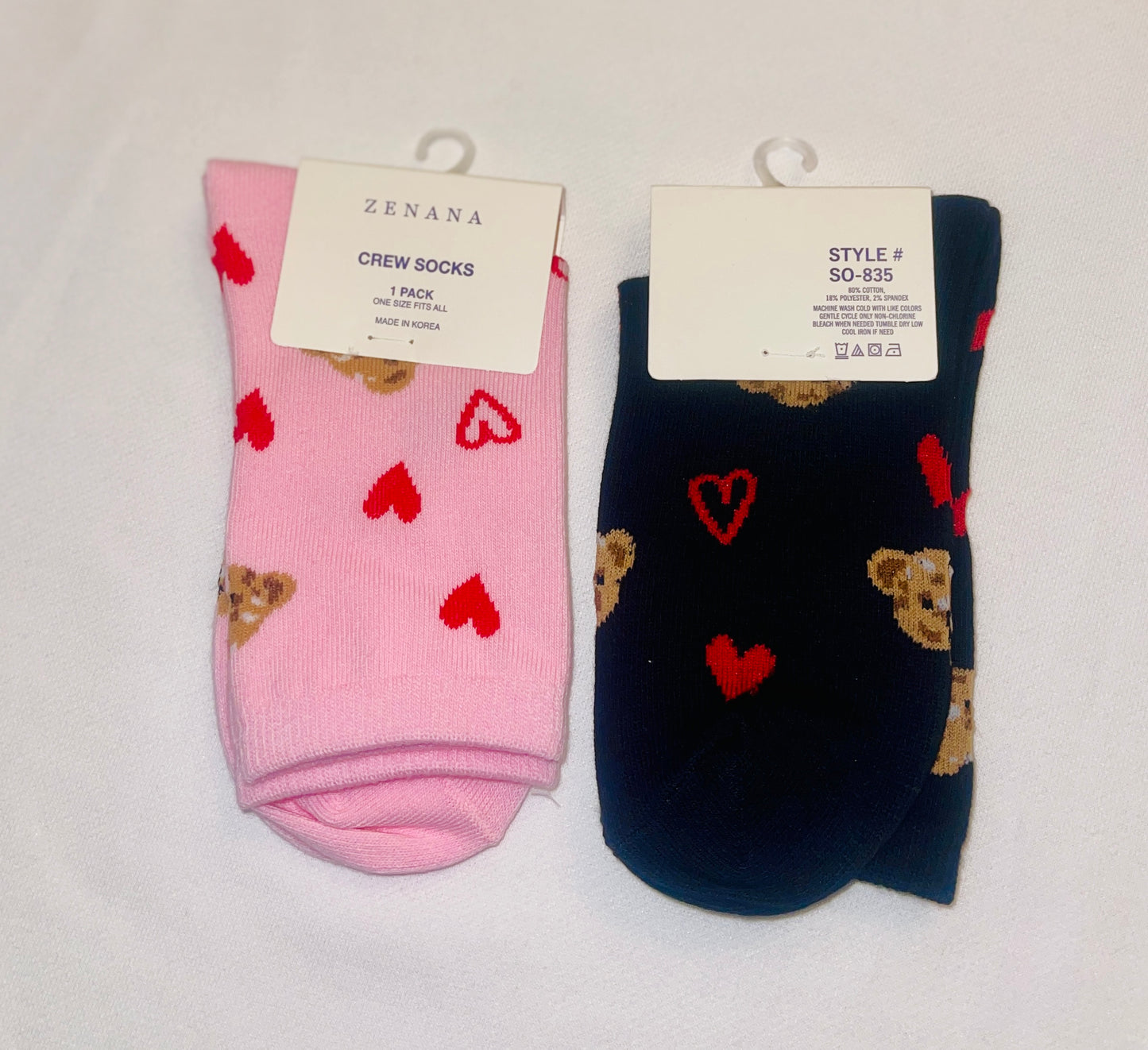 Bear Heart Socks