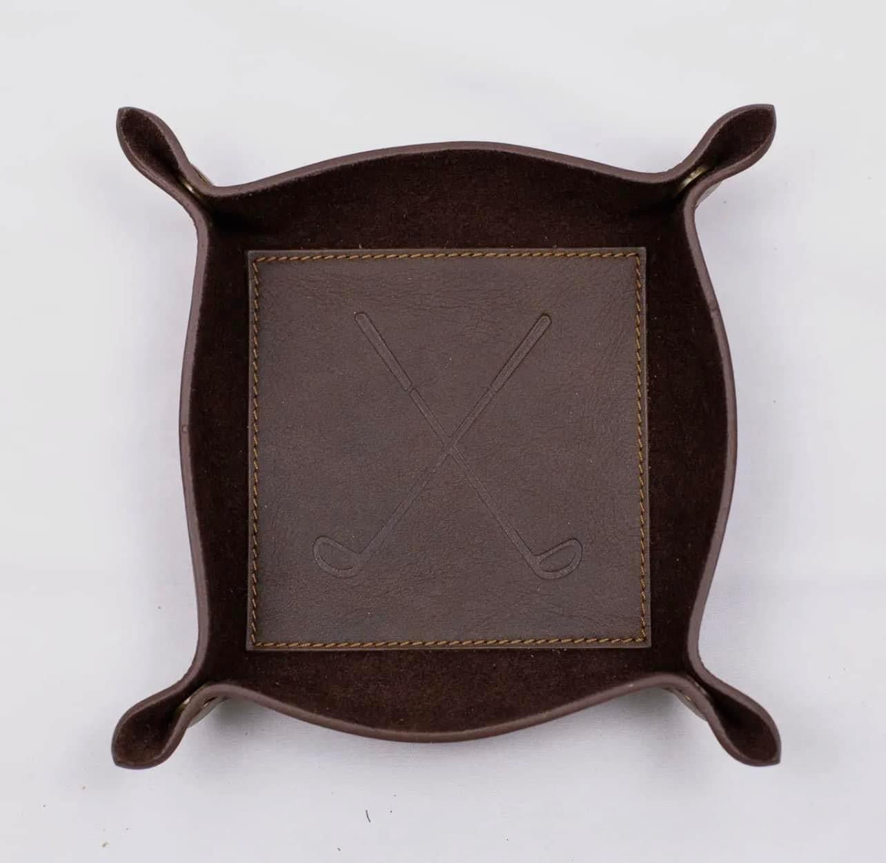 Golf Leather Embossed Tray
