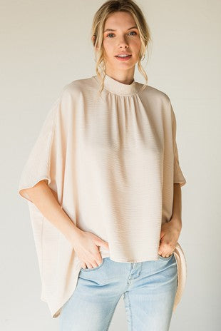 Oatmeal poncho top