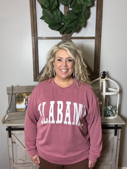 Alabama corded long sleeve top