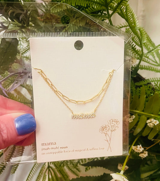 Mama Gold Double necklace