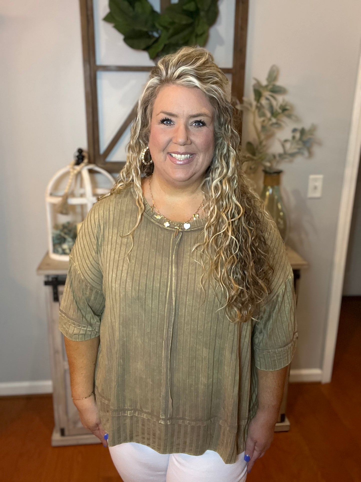 Mocha Ribbed Top