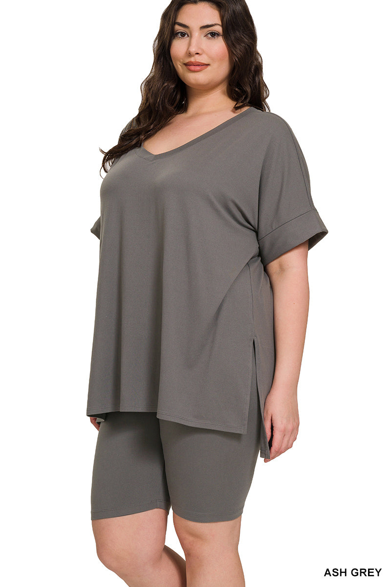 Plus Gray Summer Set