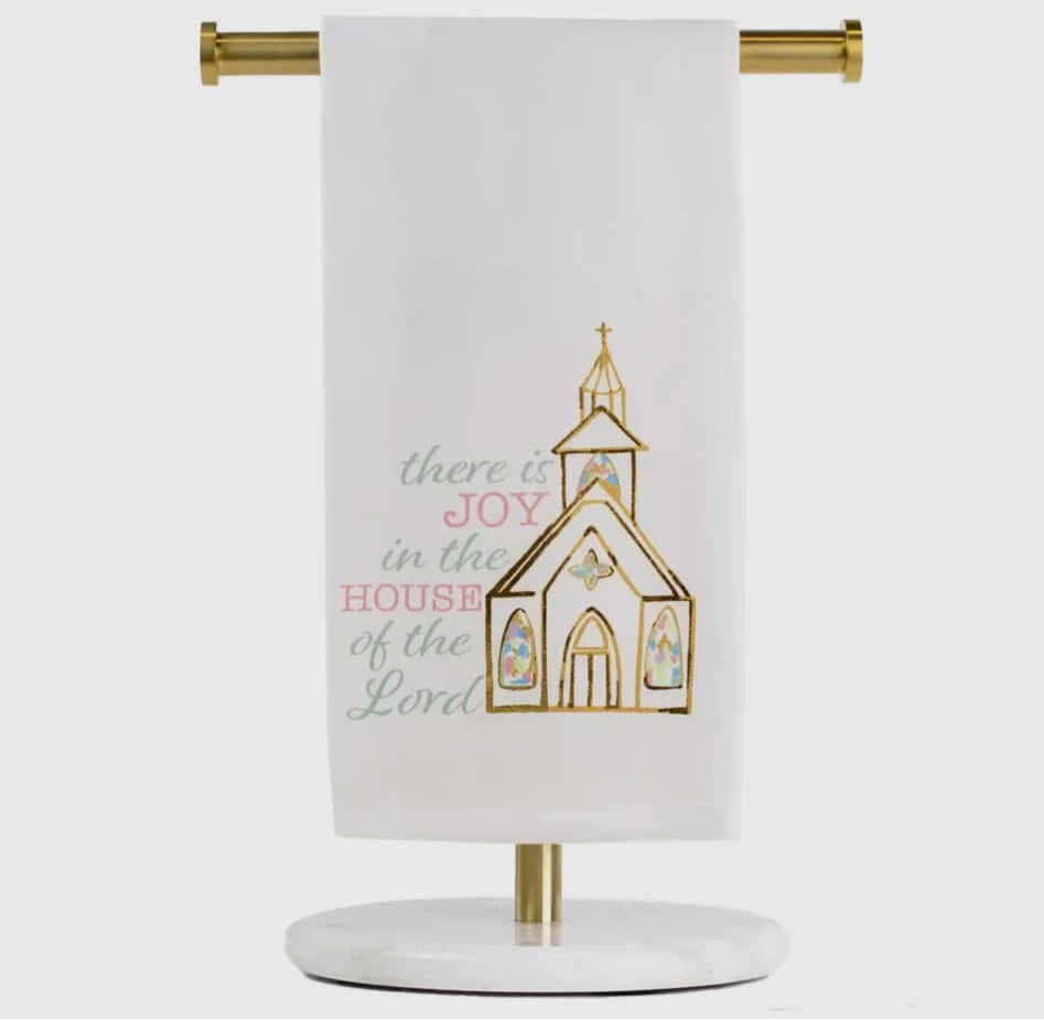 Joy in the house tea towel