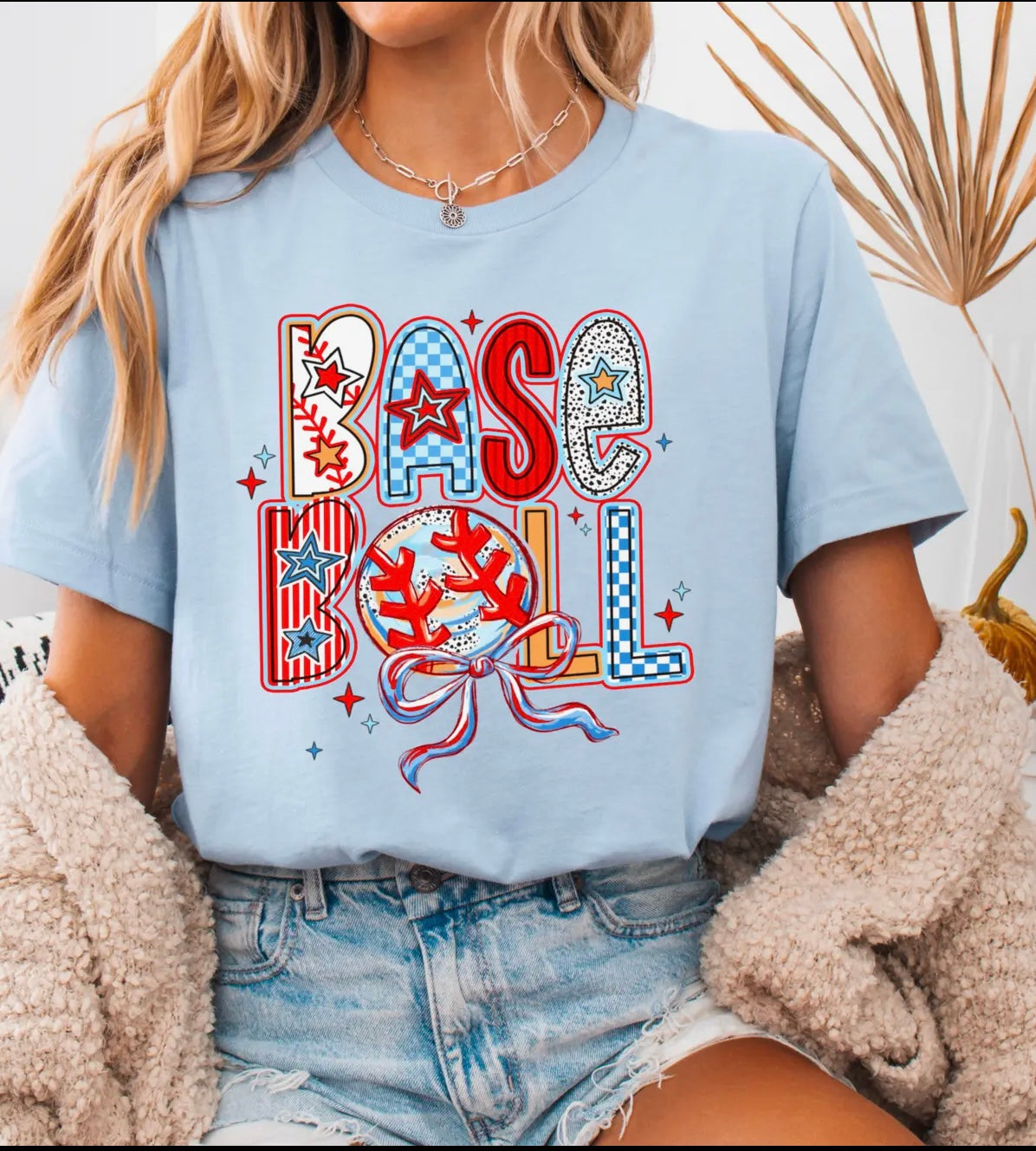 Baseball Bow tee