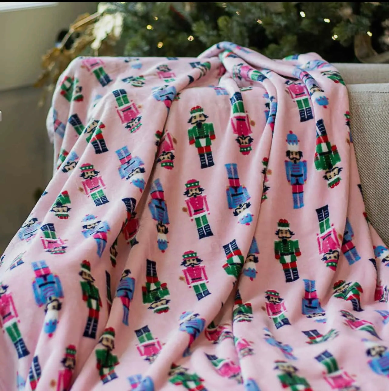 Pink Nutcracker Throw