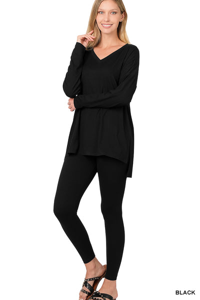 Black long sleeve pant set