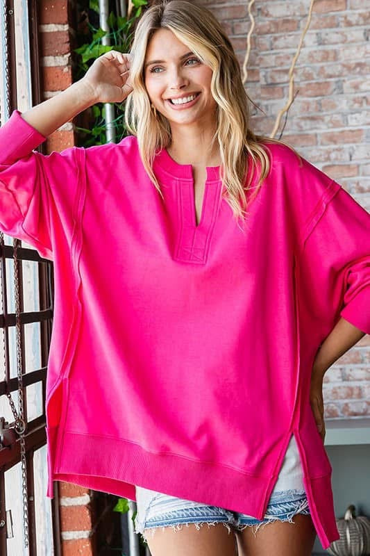 Pink Oversize Sweatshirt